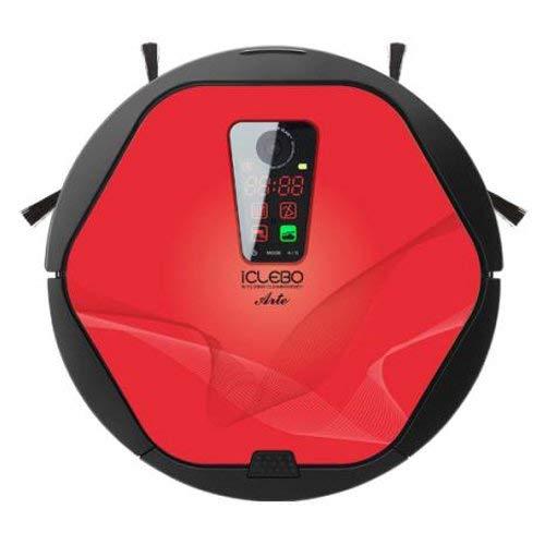 iClebo Arte YCR-M05-50 Floor Mapping Smart Robotic Robot Vacuum Cleaning Cleaner for Home / Office (Color Red)