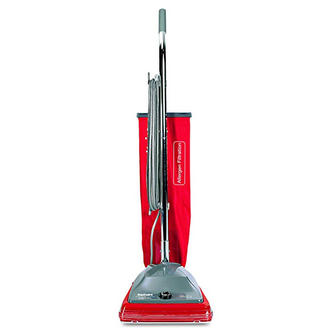 Sanitaire EUK688 SC688 Upright Vacuum, Bagged, 7 amp, 1.53 gal, Red, Silver
