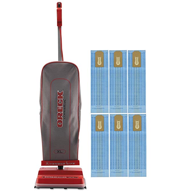 Oreck Commercial U2000R-1 120 V Red/Gray Upright Vacuum Bundle with Genuine 6 Oreck Bags