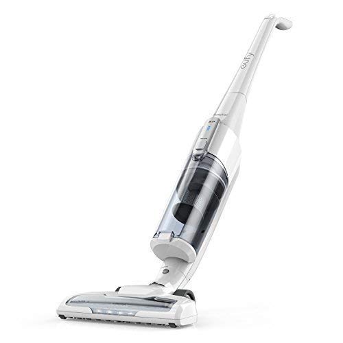 eufy HomeVac Lightweight Cordless Upright-Style Vacuum Cleaner, 28.8V 2200 mAh Li-ion Battery Powered Rechargeable Bagless Stick and Vacuum with Wall Mount - White
