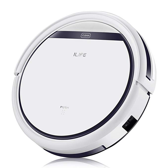 ILIFE V3s Pro Robotic Vacuum, Newer Version of V3s, Pet Hair Care, Powerful Suction Tangle-free, Slim Design, Auto Charge, Daily Planning, Good For Hard Floor and Low Pile Carpet