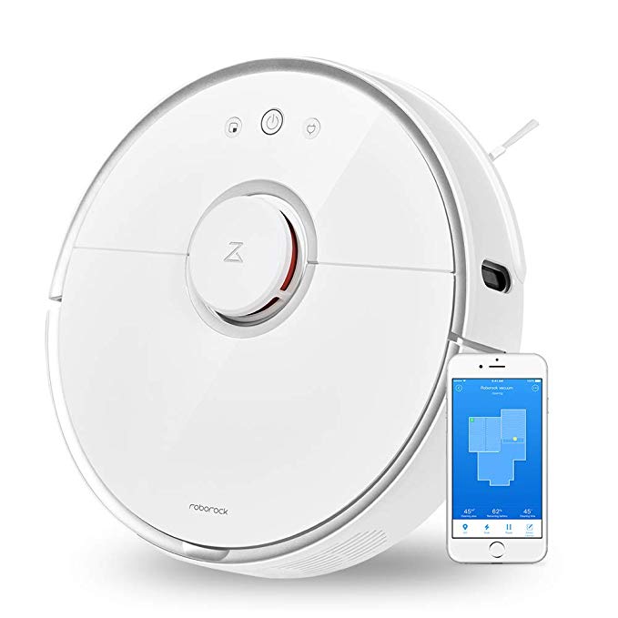 Roborock S5 Xiaomi Robotic Vacuum and Mop Cleaner, 2000Pa Super Power Suction &Wi-Fi Connectivity and Smart Navigating Robot Vacuum with 5200mAh Battery Capacity for Pet Hair, Carpet & Hard Floor