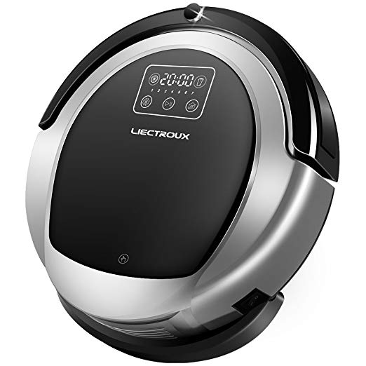 Liectroux B6009 Robot Vacuum Cleaner with Map Navigation, Memory, Voice Prompt, Adjustable Suction Mode, Twining -Proof Brush, 2 Way UV Light,3D Filter, Robot Mop with Water Tank