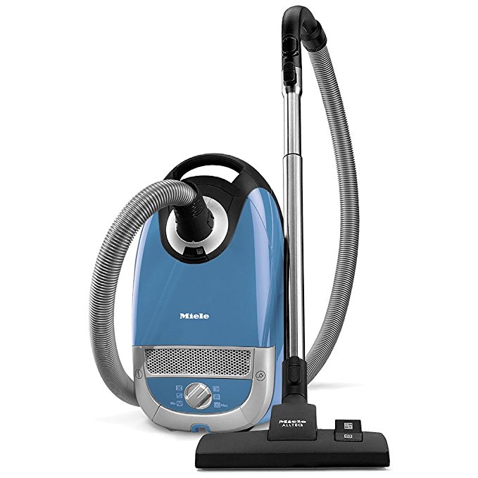 Miele Complete C2 Hard Floor Canister Vacuum Cleaner with SBD285-3 Combination Rug and Floor Tool + SBB400-3 Parquet Twister XL Floor Brush - Tech Blue