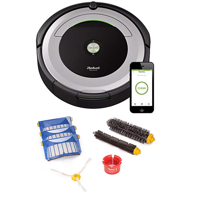 iRobot Roomba 690 Wi-Fi Connected Robotic Vacuum w/ 600 Series Replenishment Kit