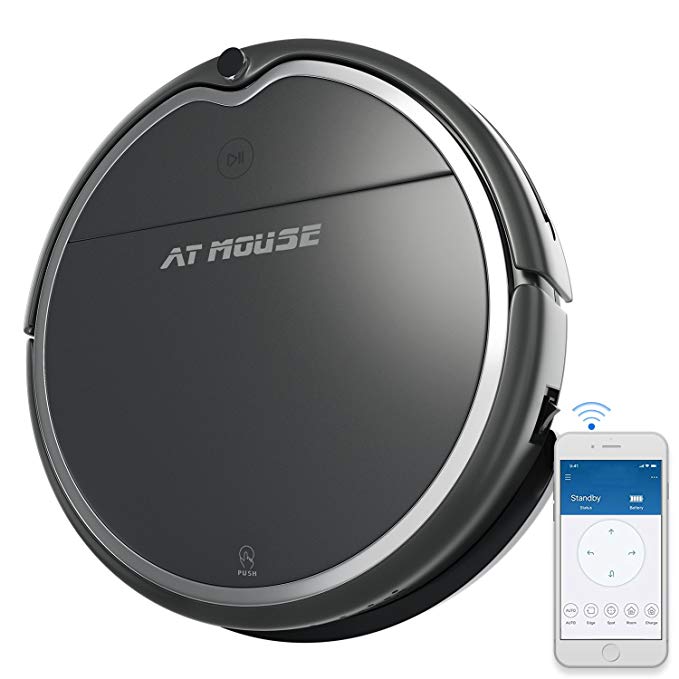 Robot Vacuum Cleaner with Strong Suction, Alexa Connectivity, App Controls, Self-Charging, Water Tank and Mop, Robotic Vacuum Good for Pet Hair, Hard Floor and Low Pile Carpet
