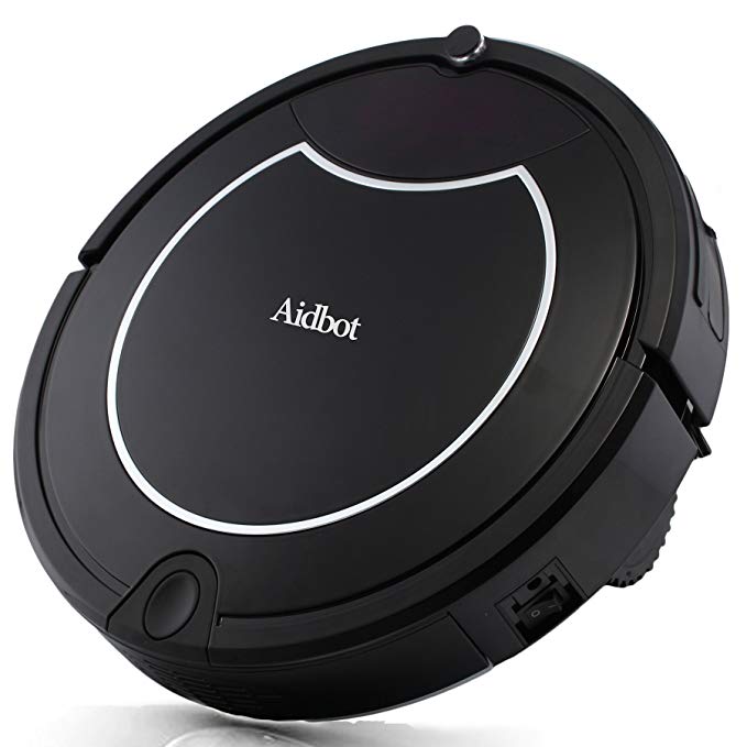 Aidbot Smart Robotic Vacuum Cleaner Auto Strong Suction Vacuum Robot Self-Charge Low Noise Dual Central Roller Sweeper Mop Robotic Vacuums with Virtual Blocker for Pet Hair Low-pile Carpet Floor