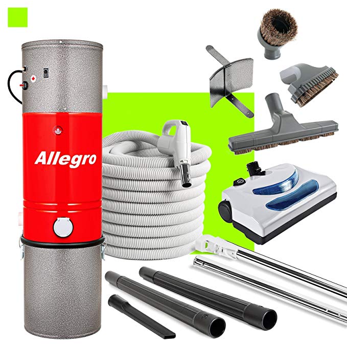 Allegro Central Vacuum MU4100 3,000 sq. ft. Unit and 30 ft Hose and Powerhead Kit