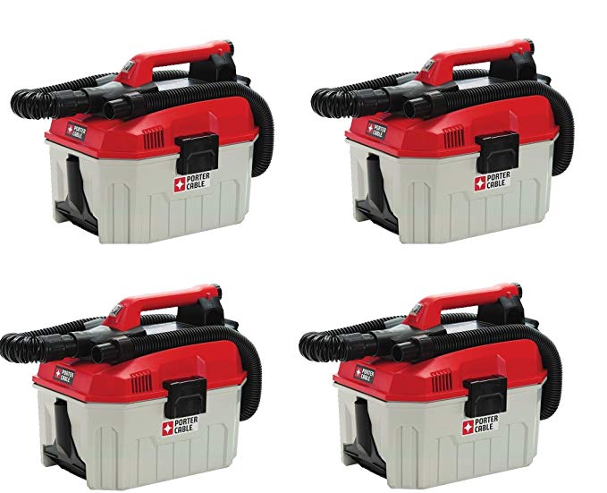 Porter-Cable PCC795B 20V Max Wet/Dry Vacuum, 2 Gallon (Pack of 4)