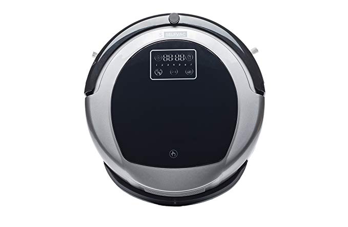 Selfvac Robot Vacuum Cleaner, WiFi Robotic Vacuum, iOS or Android App Control, Scheduled Cleaning, Wet Mop, 3000 Max Suction, Powerful Clean for Pets, Cleans Low-Pile Carpets and Hard Floors.