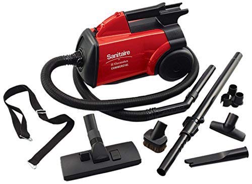 Sanitaire SC3683B Commercial Compact Canister Vacuum, 10lb, Red