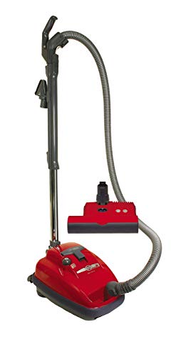 SEBO 9687AM Airbelt K3 Canister Vacuum with ET-1 Powerhead and Parquet Brush, Red - Corded