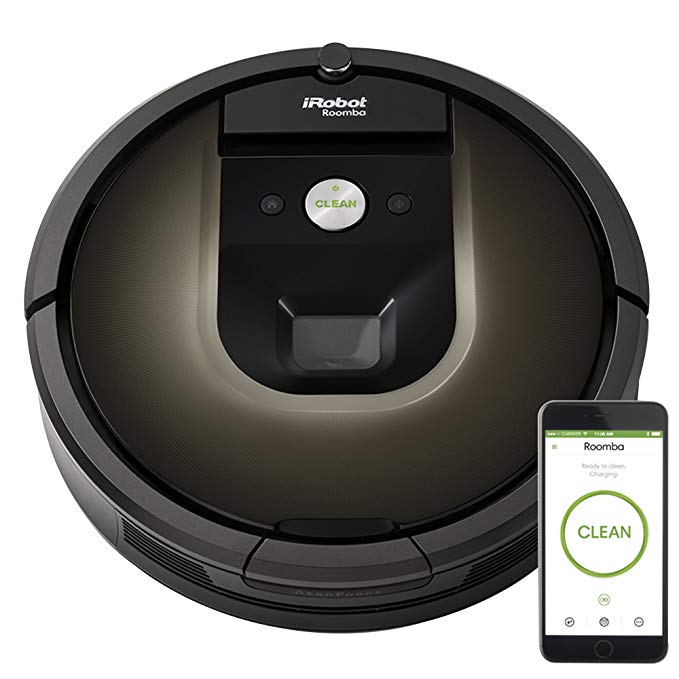 iRobot Roomba 980 Robot Vacuum with Wi-Fi Connectivity, Works with Alexa, Ideal for Pet Hair, Carpets, Hard Floors